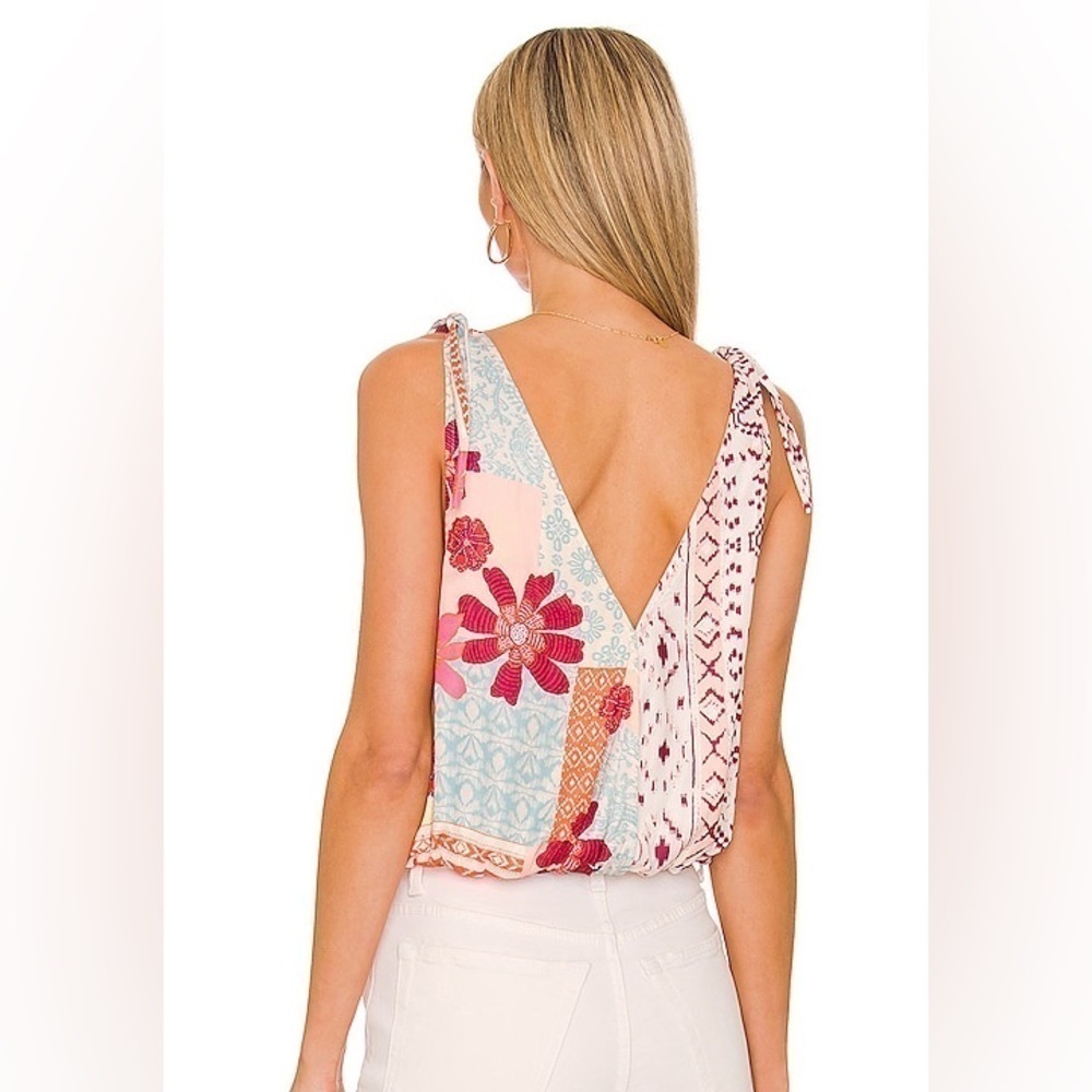 Free People Tied To You (Tropical Combo) Tank Top Size Small Women - Picture 2 of 12